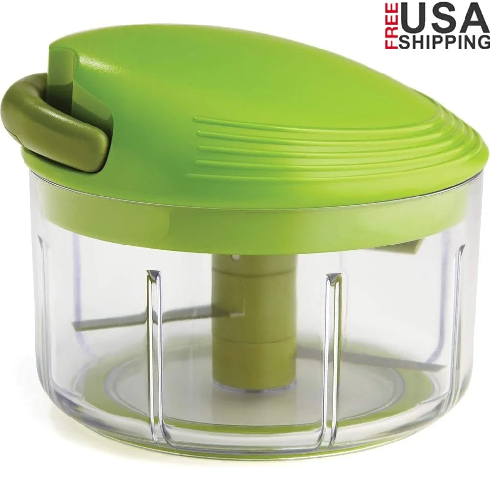 Manual Food Processor Pull Chop Chopper 2 Cup Capacity