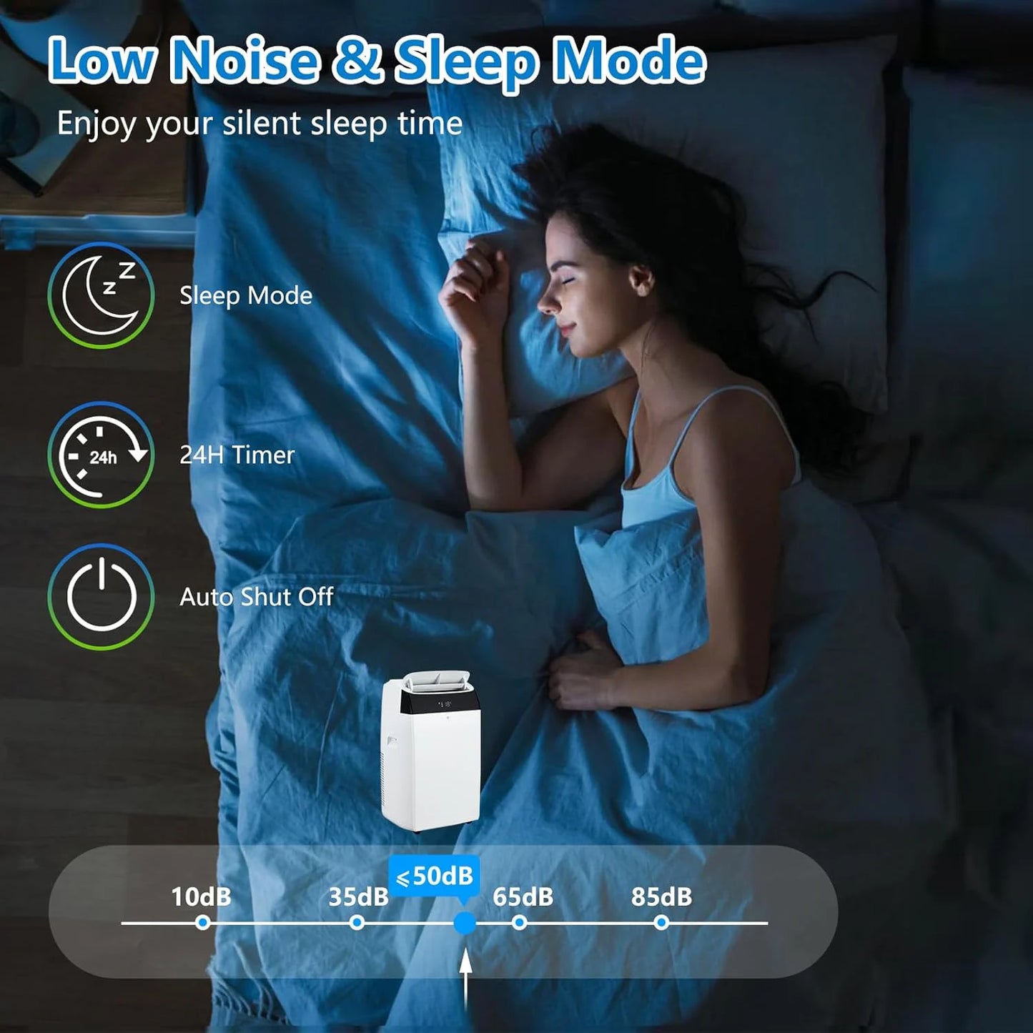 14000 BTU Portable Air Conditioner. 3-In-1 Cooling Unit with Fan & Dehumidifier