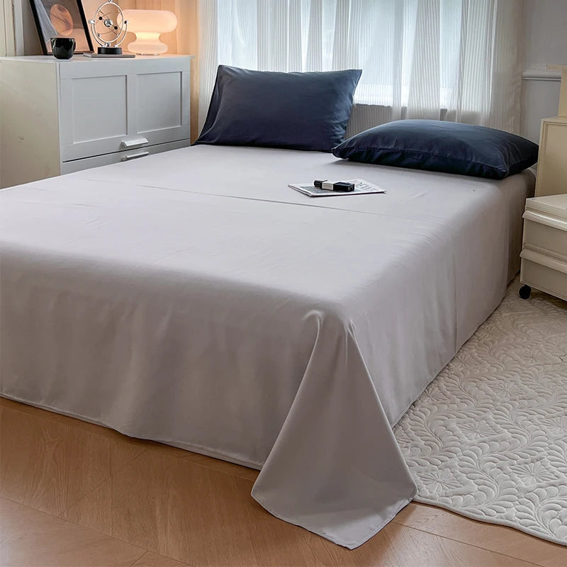 4-Piece Soft Brushed Duvet Cover Set . Solid Color Bedding