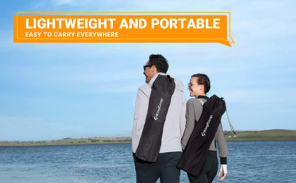 KingCamp High Back Beach Chair Backpack Chair, Camping BBQ Beach Travel Picnic with Padded Armrests with Cup Holder, Portable