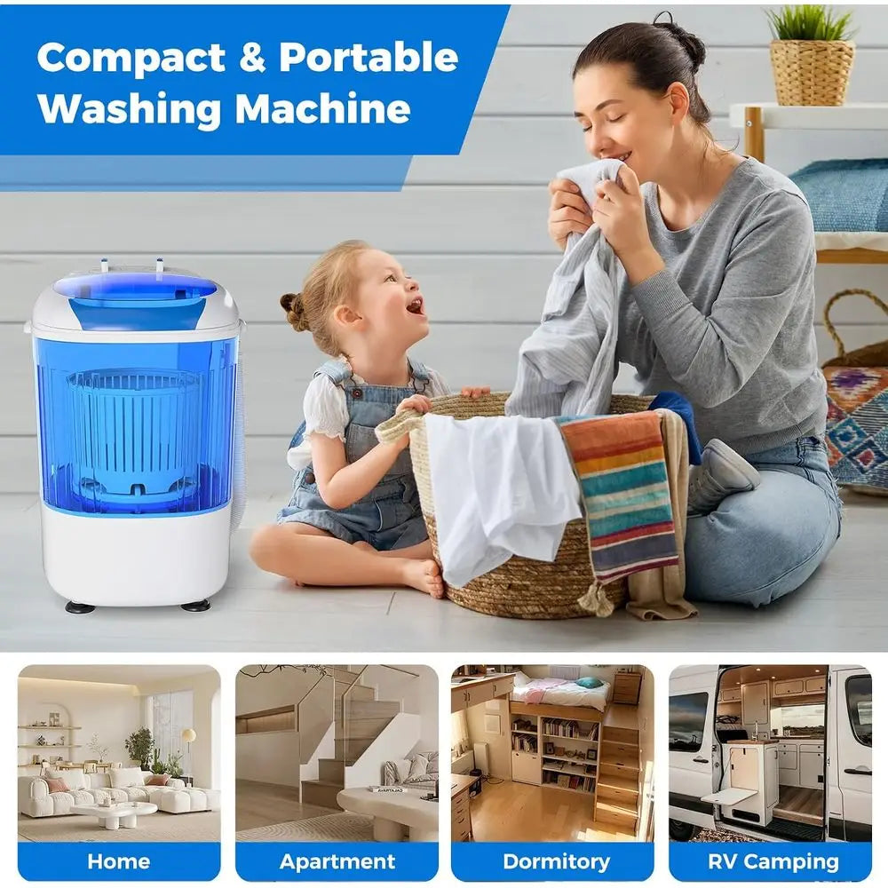 Mini Portable Washing Machine.  5.5 lb Compact Laundry Washer