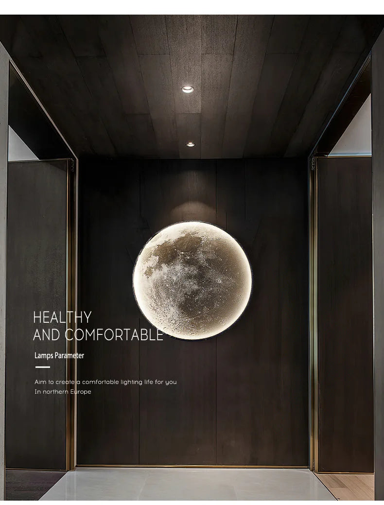 MoonGlow LED Wall Clock & Ambient Night Light