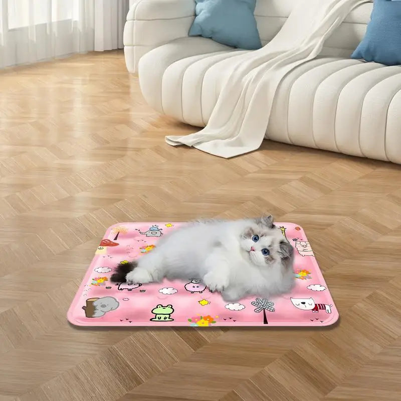 Dog Cooling Blanket Chill Puppy Pad 16x20 Inch Self-Cooling Dog Sleep Mat Washable Portable For Indoor Outdoor For Small Medium