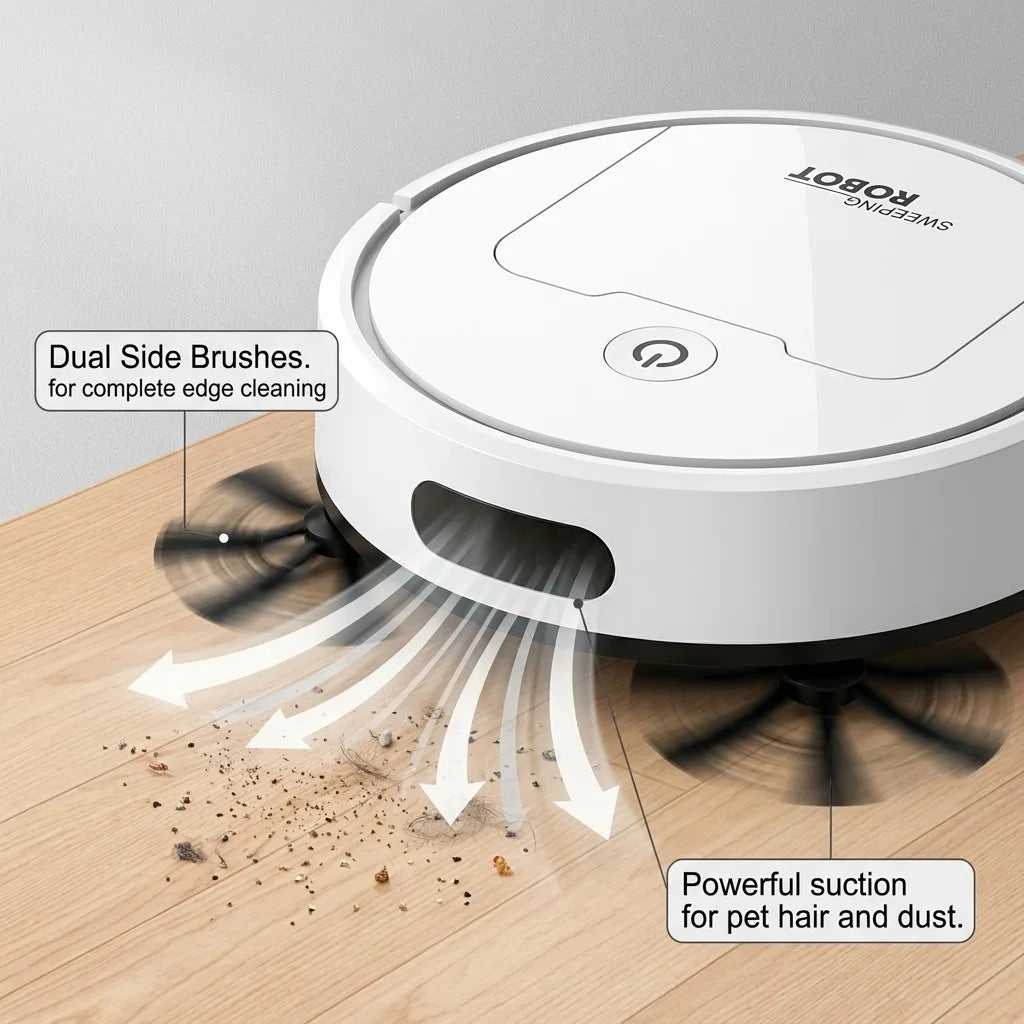 3-in-1 Mini Robot Vacuum | Sweep, Vacuum & Mop