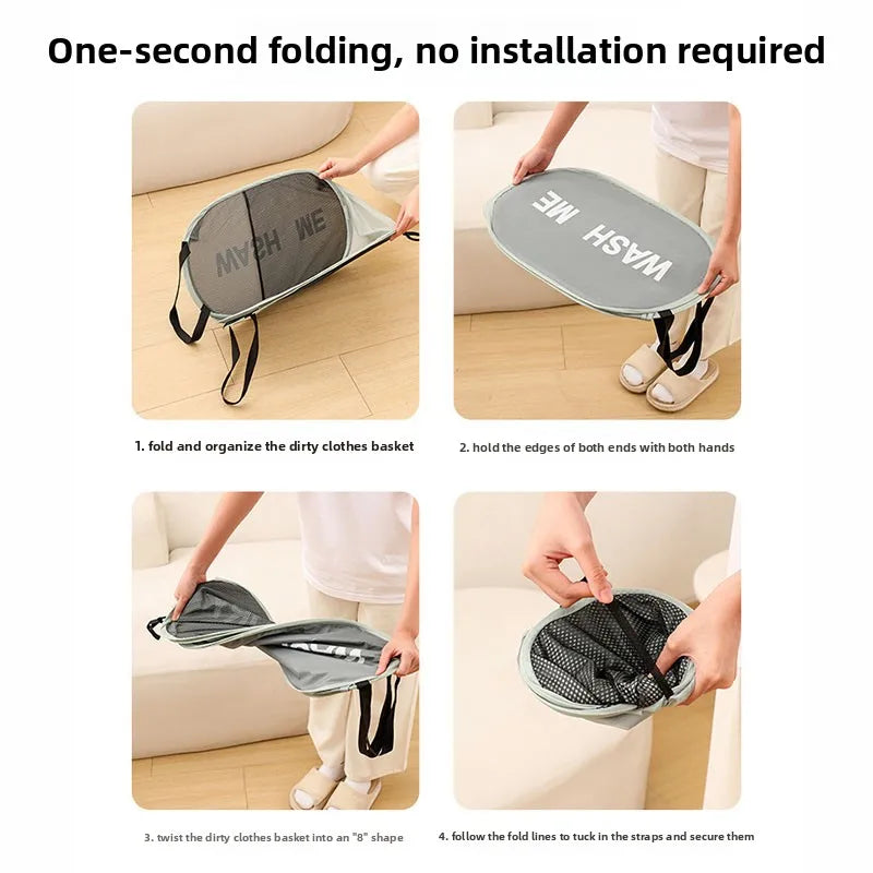 Extra-Large Foldable Laundry Hamper with Carry Handles