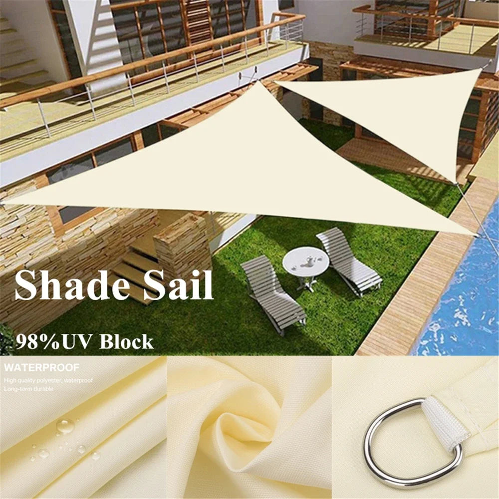 Triangle Sun Shade Sail Canopy .UV Protection Outdoor Patio Shade Cover