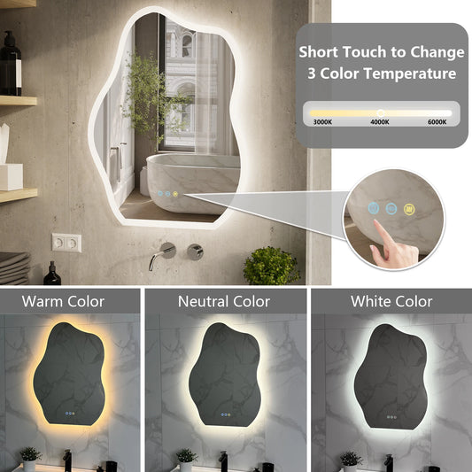 Cloud LED Mirror Anti Fog Dimmable 3000K 6000K CRI90
