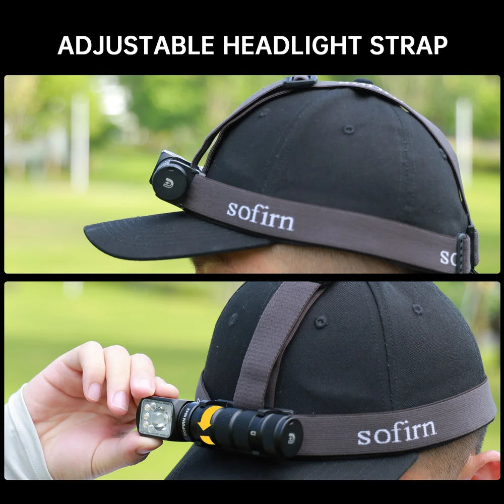 Rechargeable LED Headlamp with Red Light Mode – USB-C Headlamp for Camping, Hiking, Running & Emergency Use