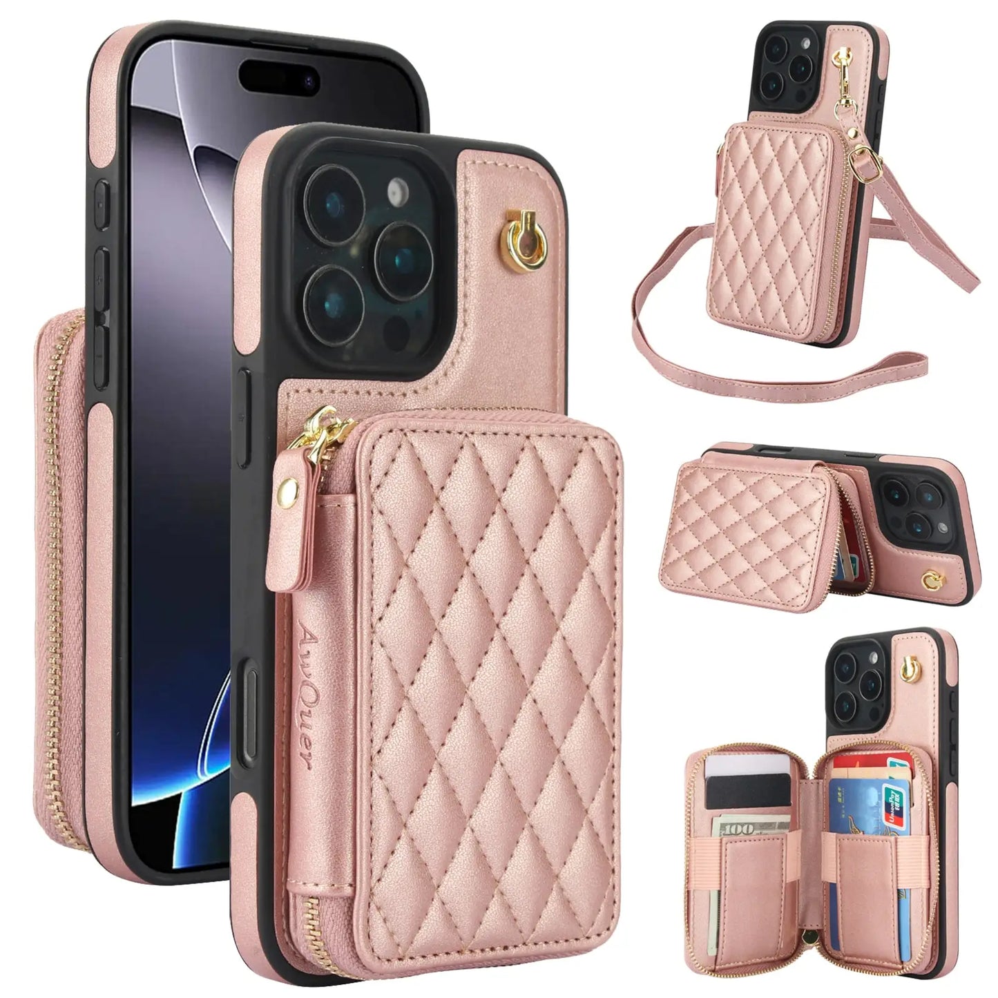 Crossbody Wallet Phone Case for iPhone