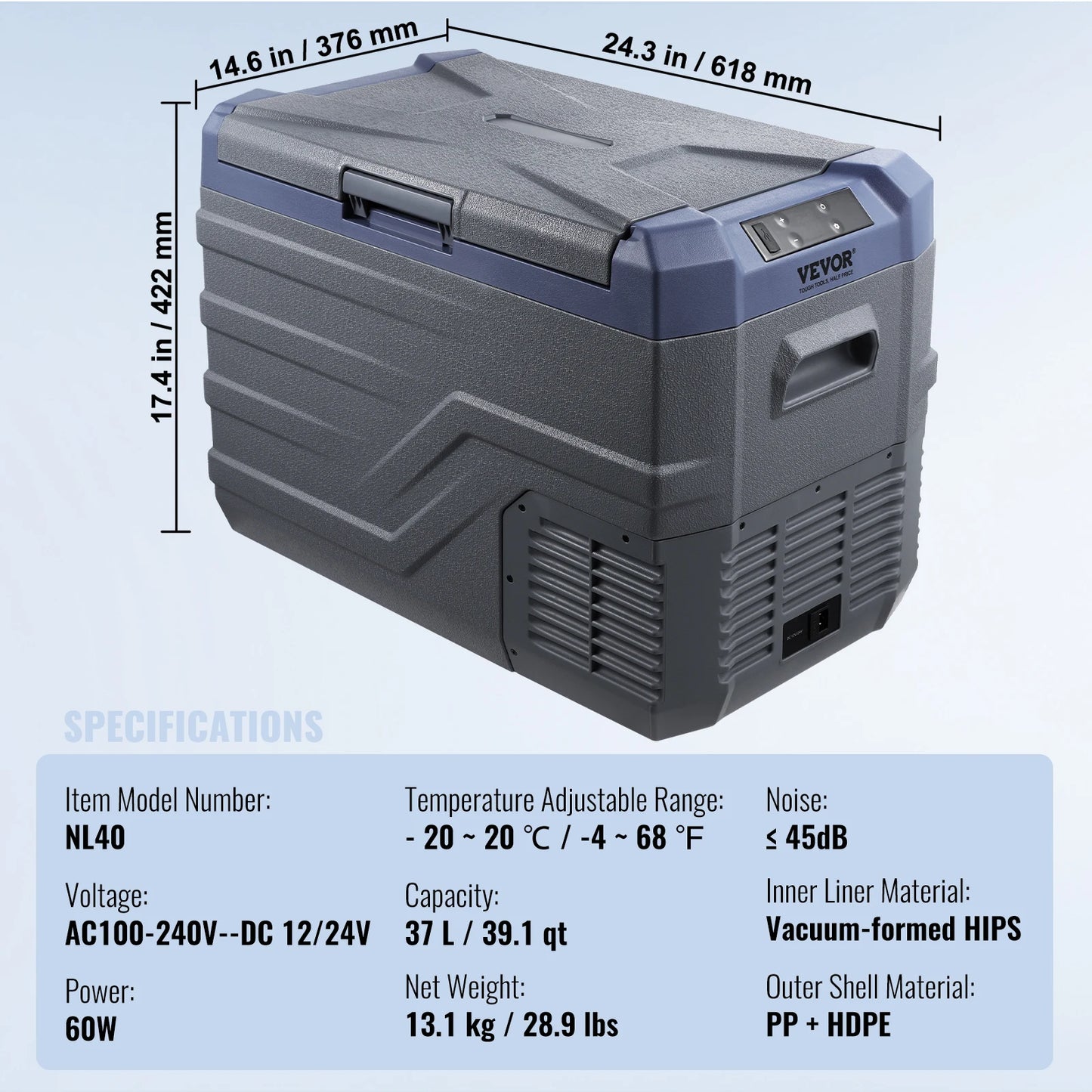 SucceBuy 8L 75L Portable Car Refrigerator –Electric Compressor Cooler Freezer with App Control for Camping, RV, Truck, Travel & Outdoor Adventures