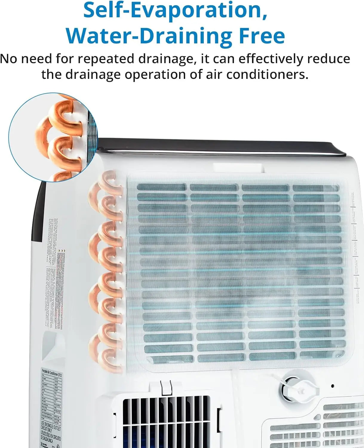 14000 BTU Portable Air Conditioner. 3-In-1 Cooling Unit with Fan & Dehumidifier