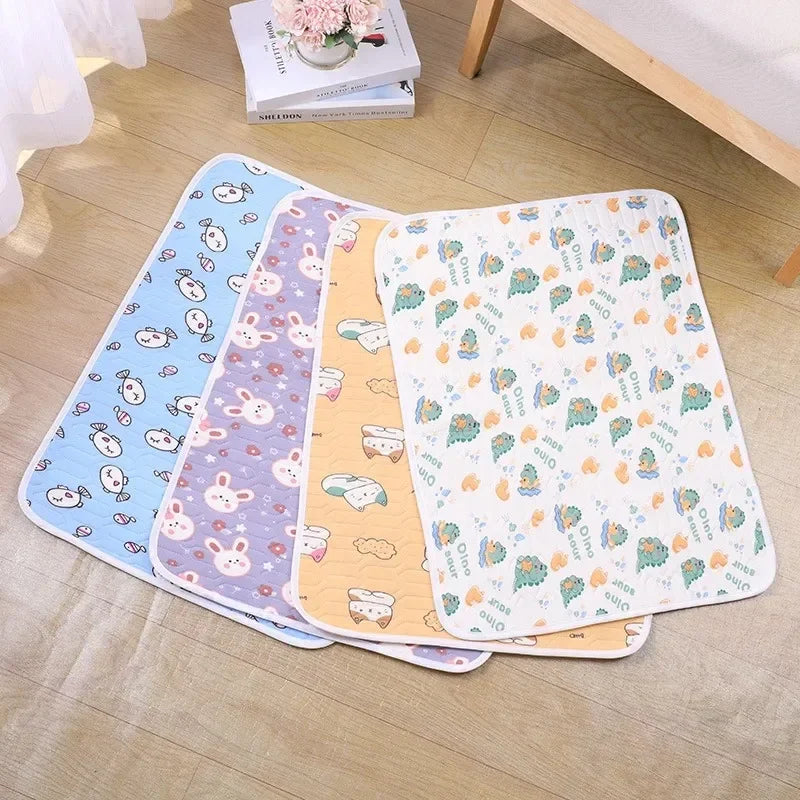 Cute Cartoon Cooling Sleeping Mat for Dogs & Cats. Soft Breathable Summer Pet Bed Pad