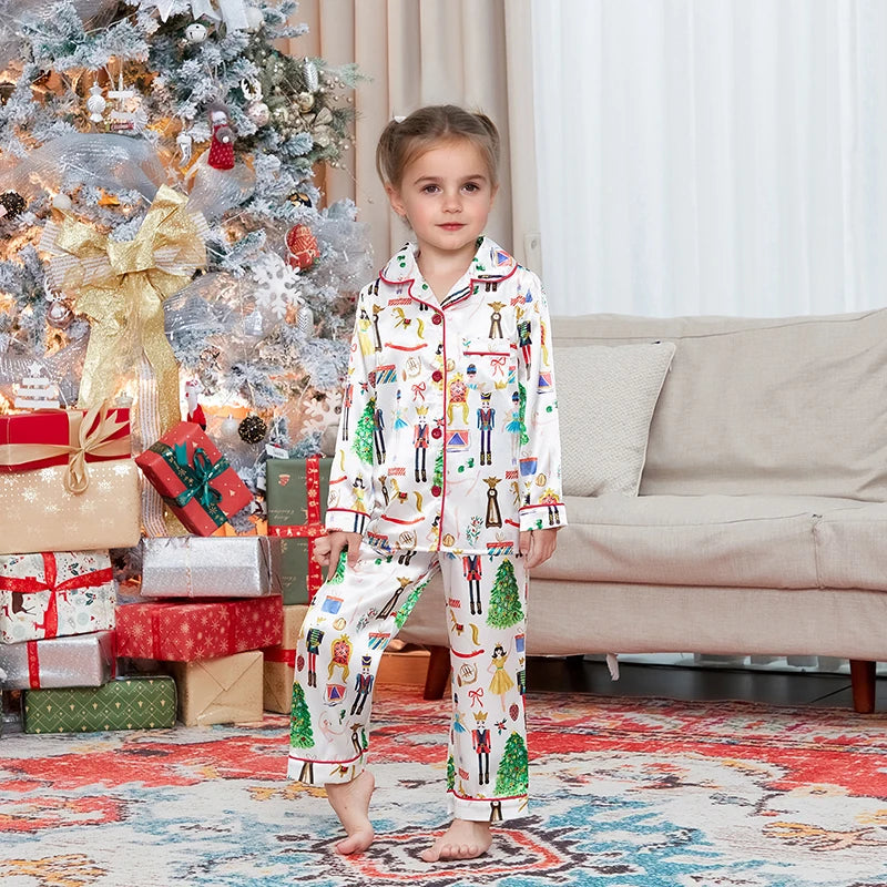 Matching Christmas Pajamas Set for Family Festive Tree Print Sleepwear for Mommy and Me Matching Tops and Pants for a Cozy