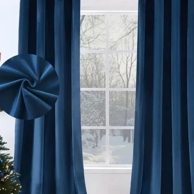 Luxury Velvet Blackout Window Curtains
