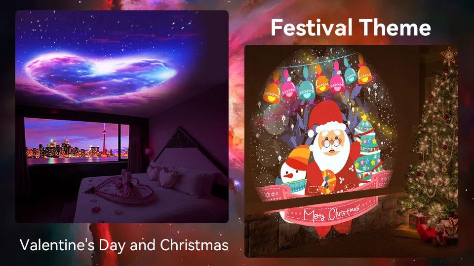 3-in-1 Ultra Clear Galaxy Projector  Starry Sky Night Light with Remote Control, Aurora Effects & Planet Projection