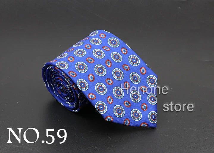 Luxury Floral & Paisley Men’s Silk Necktie .Wedding & Business Tie