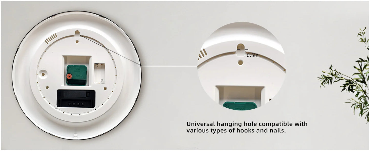 TIMESS Smart Luminous Wall Clock with Digital Display & Night Light