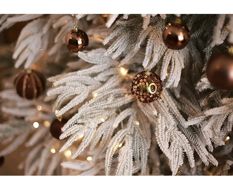 Large 2.1m Snow Flocked PE Christmas Tree Set Xmas Home Decor arbol magico de navidad arbol magico de navidad xmas tree
