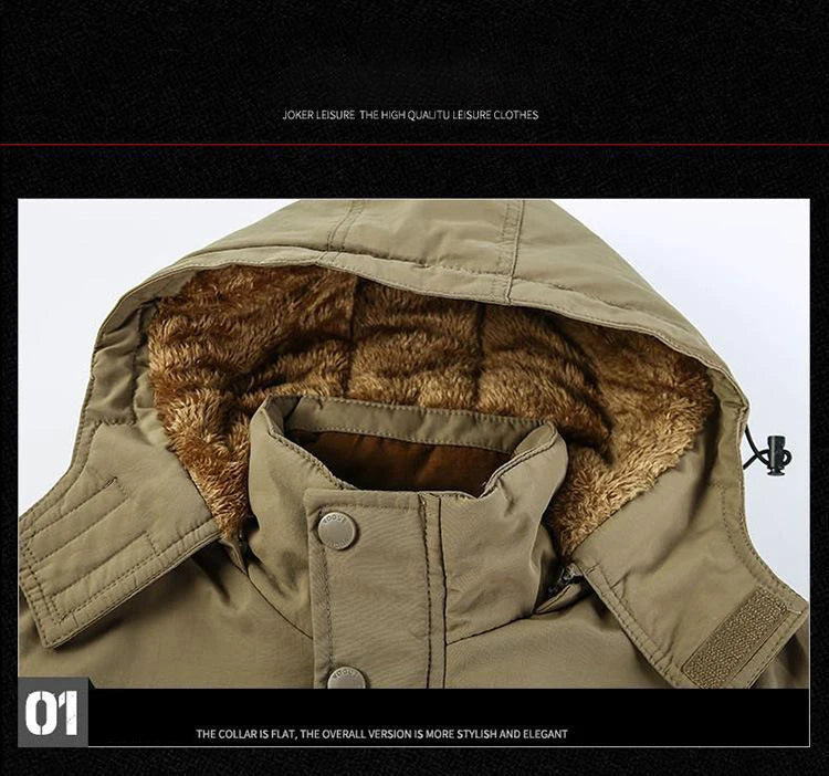 Men’s Winter Fleece Lined Outdoor Parka Jacket