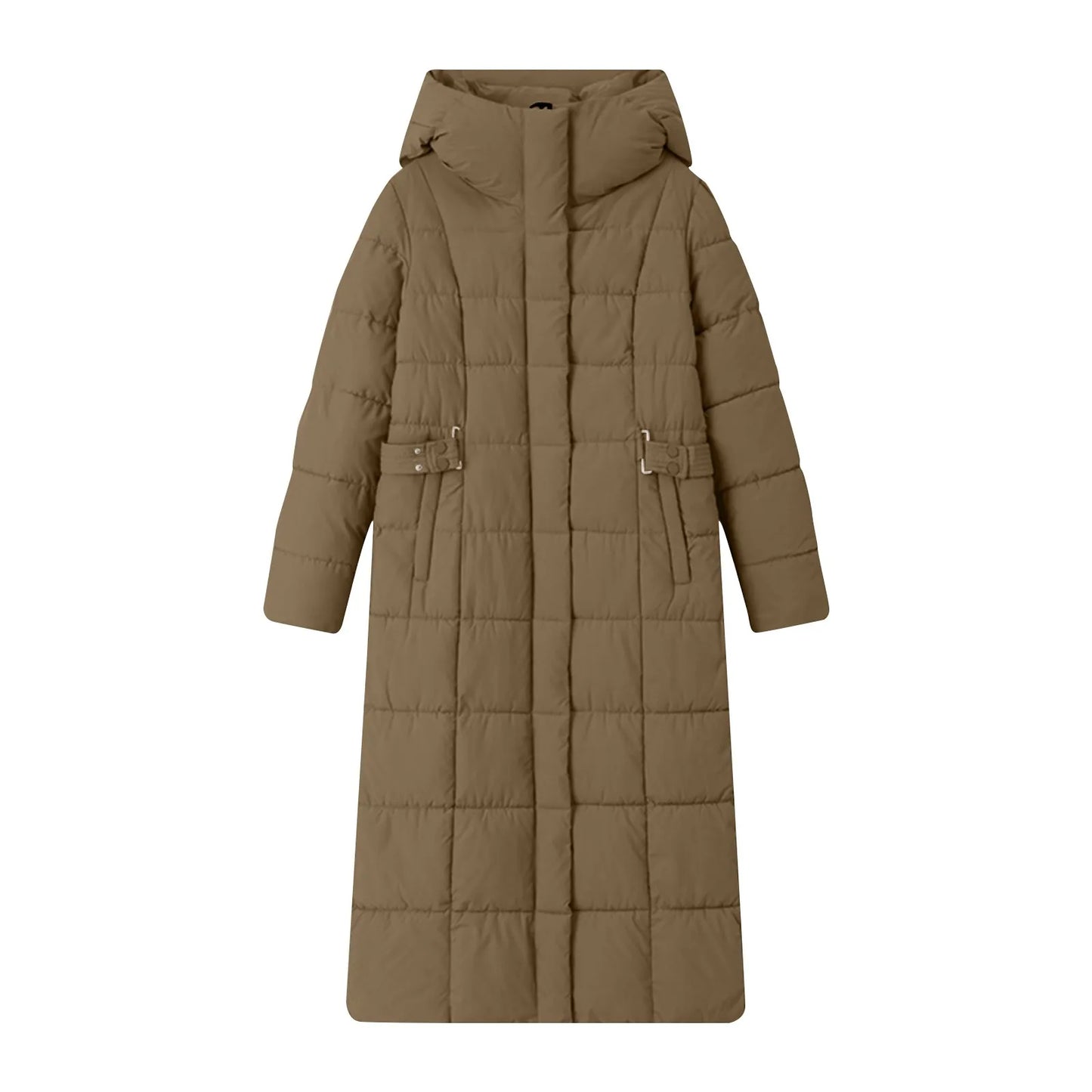 Black Winter Coat 2024 New Women's Thick Cotton Parka Jacket Korean Oversized Loose Hooded Coats Female Casual Long Overcoat
