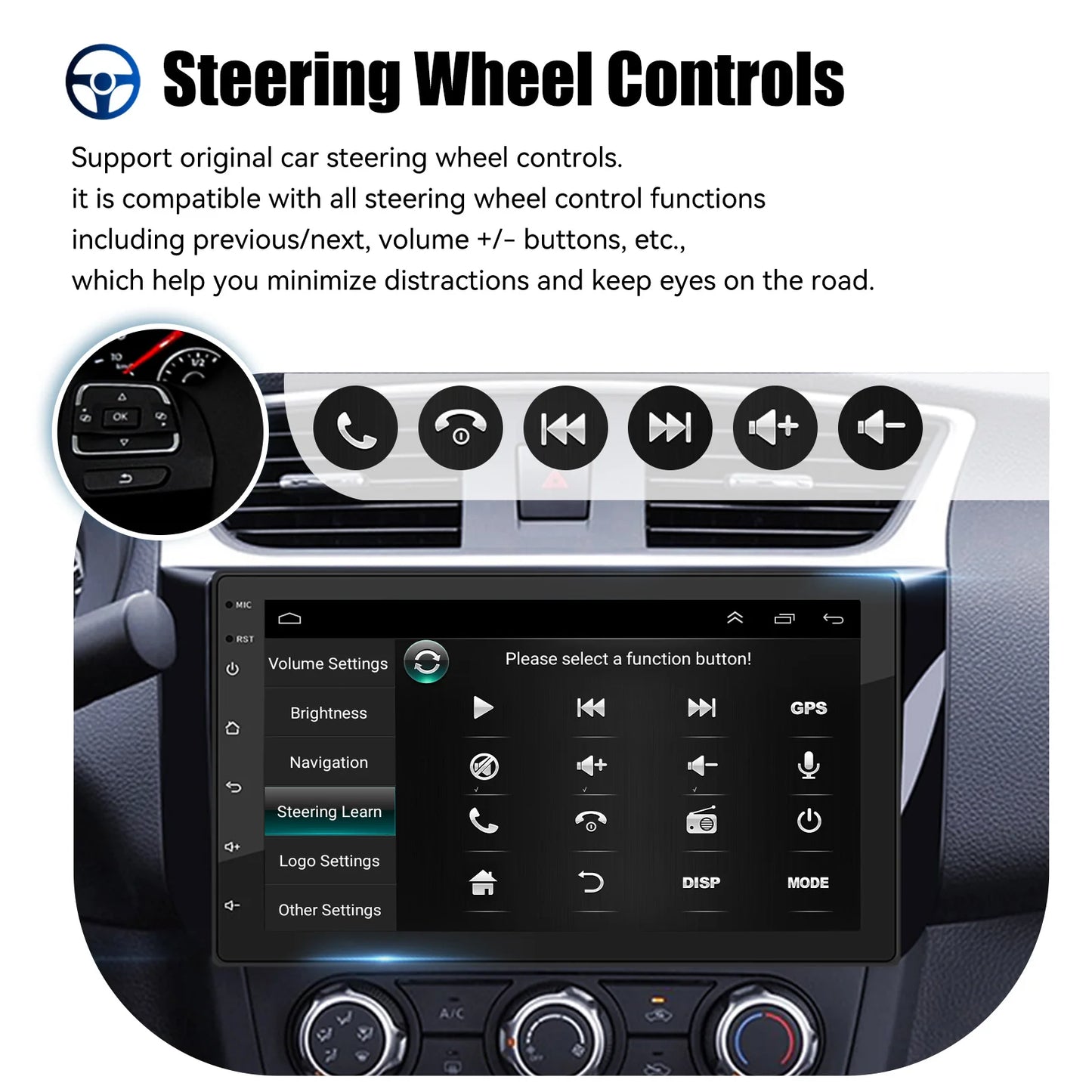 ESSGOO Android 14 Car Stereo . 7”/9”/10” Touchscreen with Wireless CarPlay, Android Auto, GPS Navigation & Bluetooth