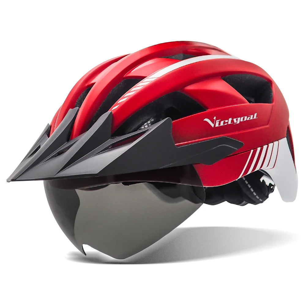 VICTGOAL Adult Cycling Helmet with Visor – Road & Mountain Bike Helmet