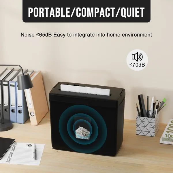 Compact P-4 Cross-Cut Paper Shredder . Small Home Office Security Shredder