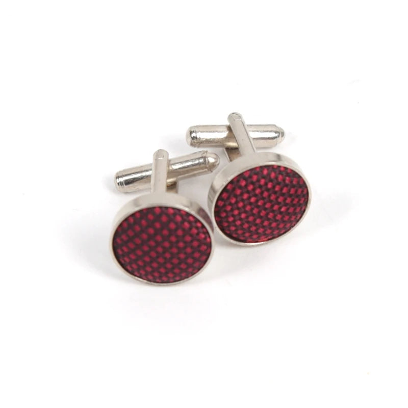 Luxury Men’s Burgundy Tie Set with Pocket Square, Bow Tie & Cufflinks | Wedding & Business Gift Set