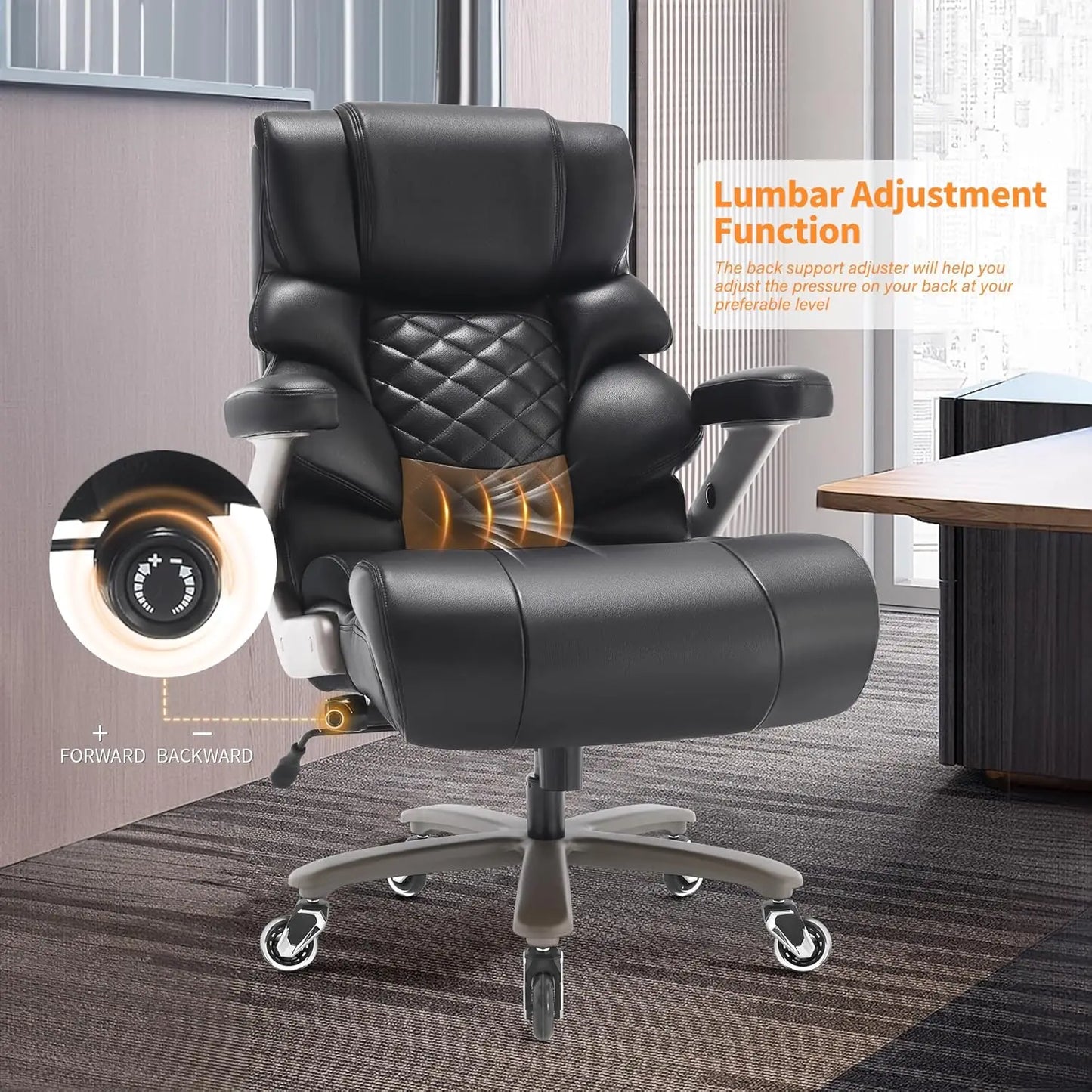 700LB Big & Tall Executive Office Chair with Adjustable Lumbar Support