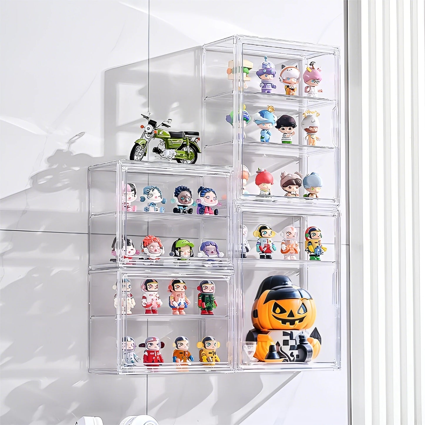 Blind Box Storage Display Box Transparent Doll Display Organizer Case For Figure Figurine Showcase Wall Mounted Collectibles Box