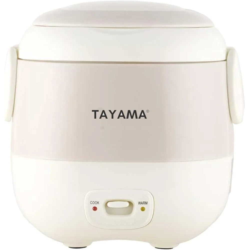 Portable Mini Rice Cooker 1.5 Cup Electric Nonstick Cooking Pot with Keep Warm Function Compact Design Easy Storage