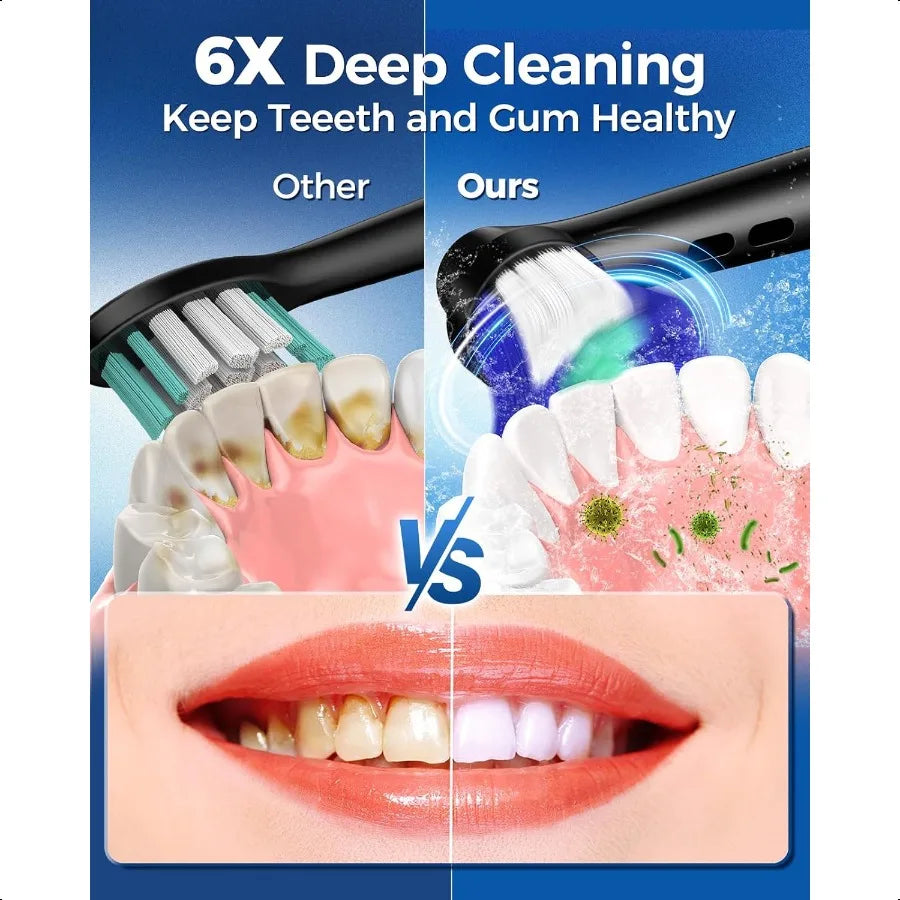 Rotating Electric Toothbrush For Adults 8 Heads 4 Modes