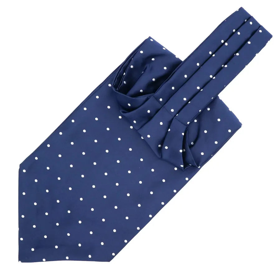 Luxury Men’s Ascot Tie & Pocket Square Set for Weddings, Business & Formal Wear