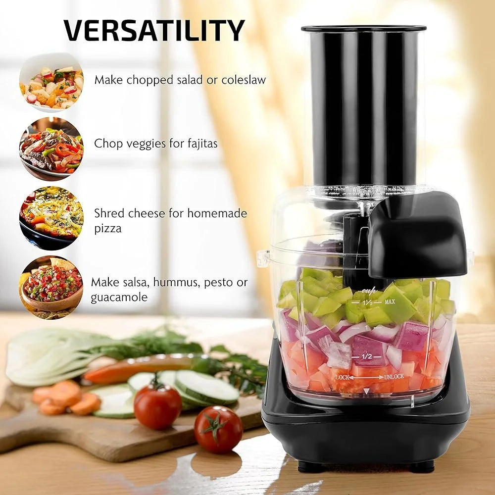 1.5 Cup Electric Food Chopper One Touch Control Mini