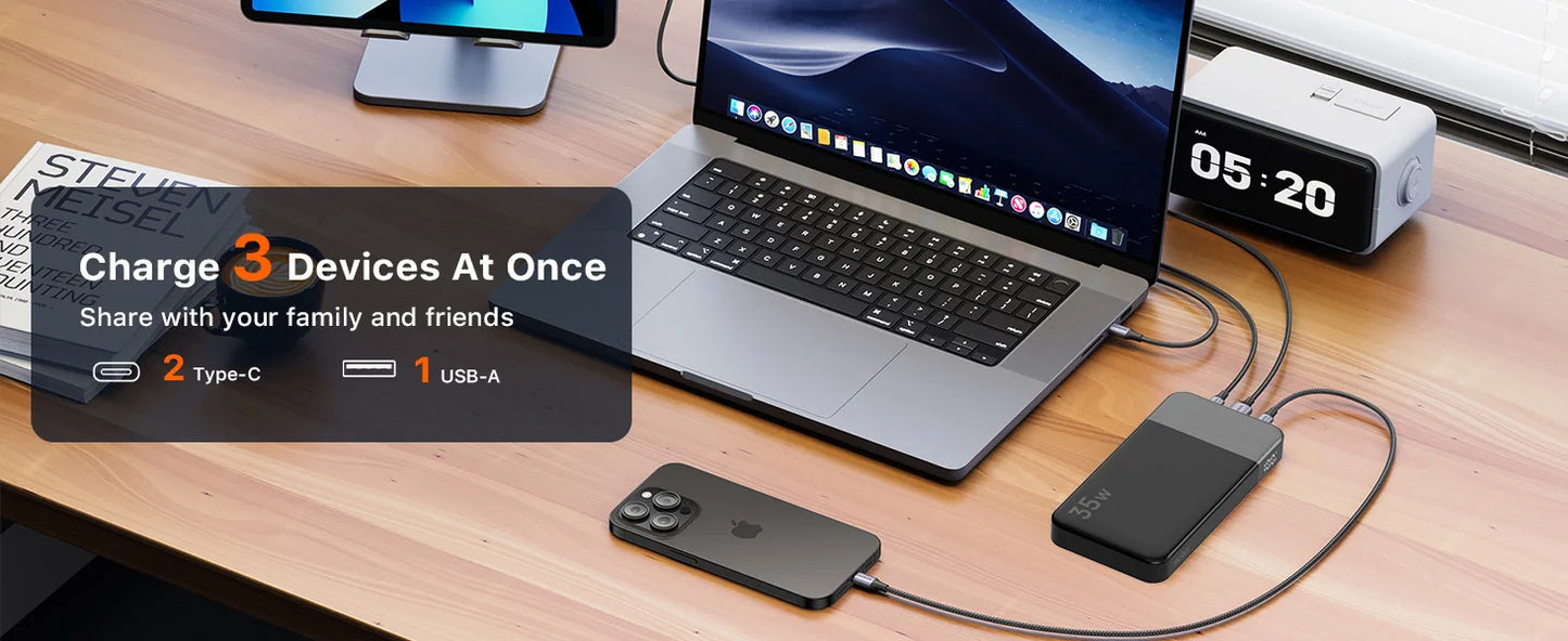 Nobis Mini Slim 10000mAh Power Bank  35W Fast Charging Portable Battery Pack