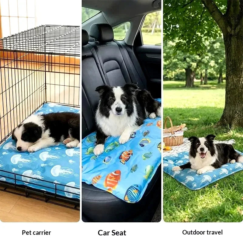 Self-Cooling Gel Pet Mat for Dogs & Cats.Washable Breathable Summer Cooling Pad