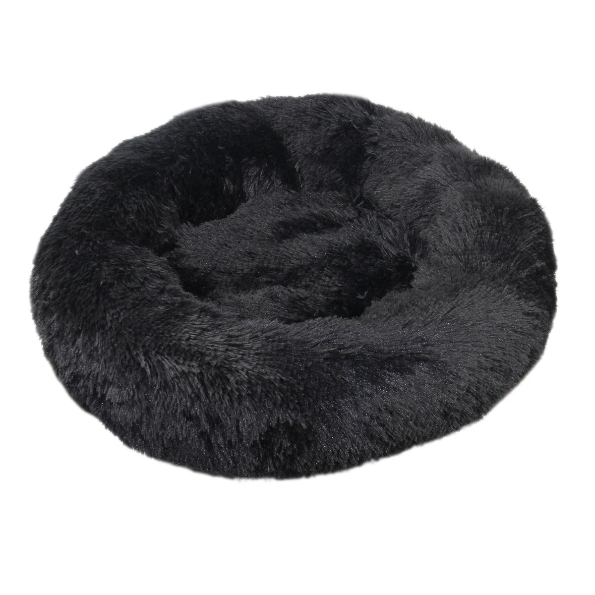 Plush Donut Dog Bed – Soft Calming Round Pet Bed