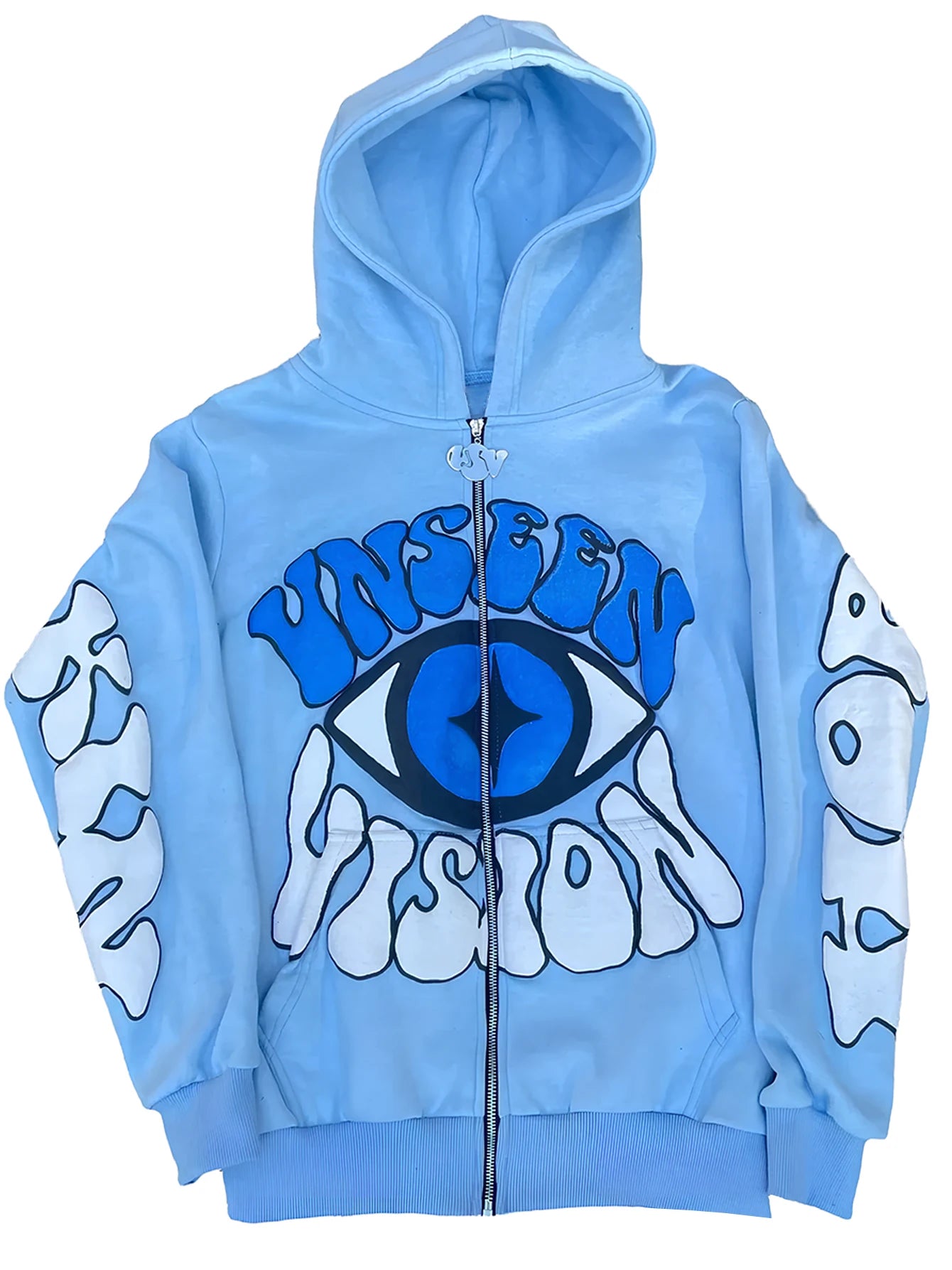 Y2K Eye Pattern Zip Up Hoodie