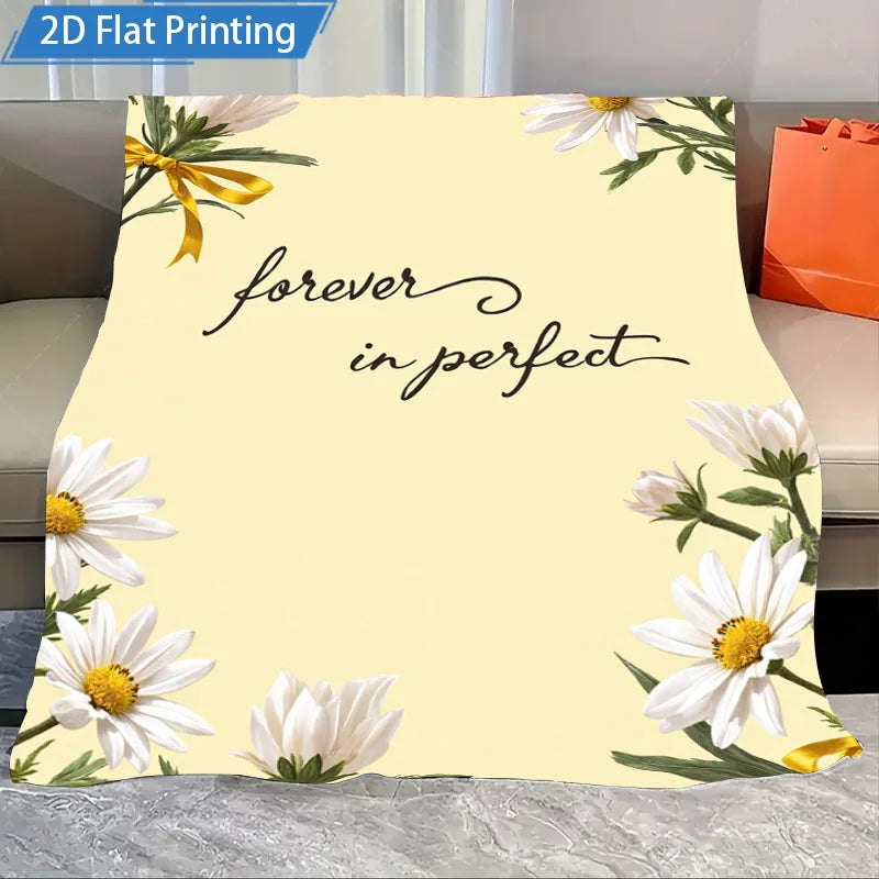 1pc Flannel Blanket Colorful Quote Blanket "I Am The Storm" - Inspirational Words, Cozy Sofa Throw, 2D Flat Printing