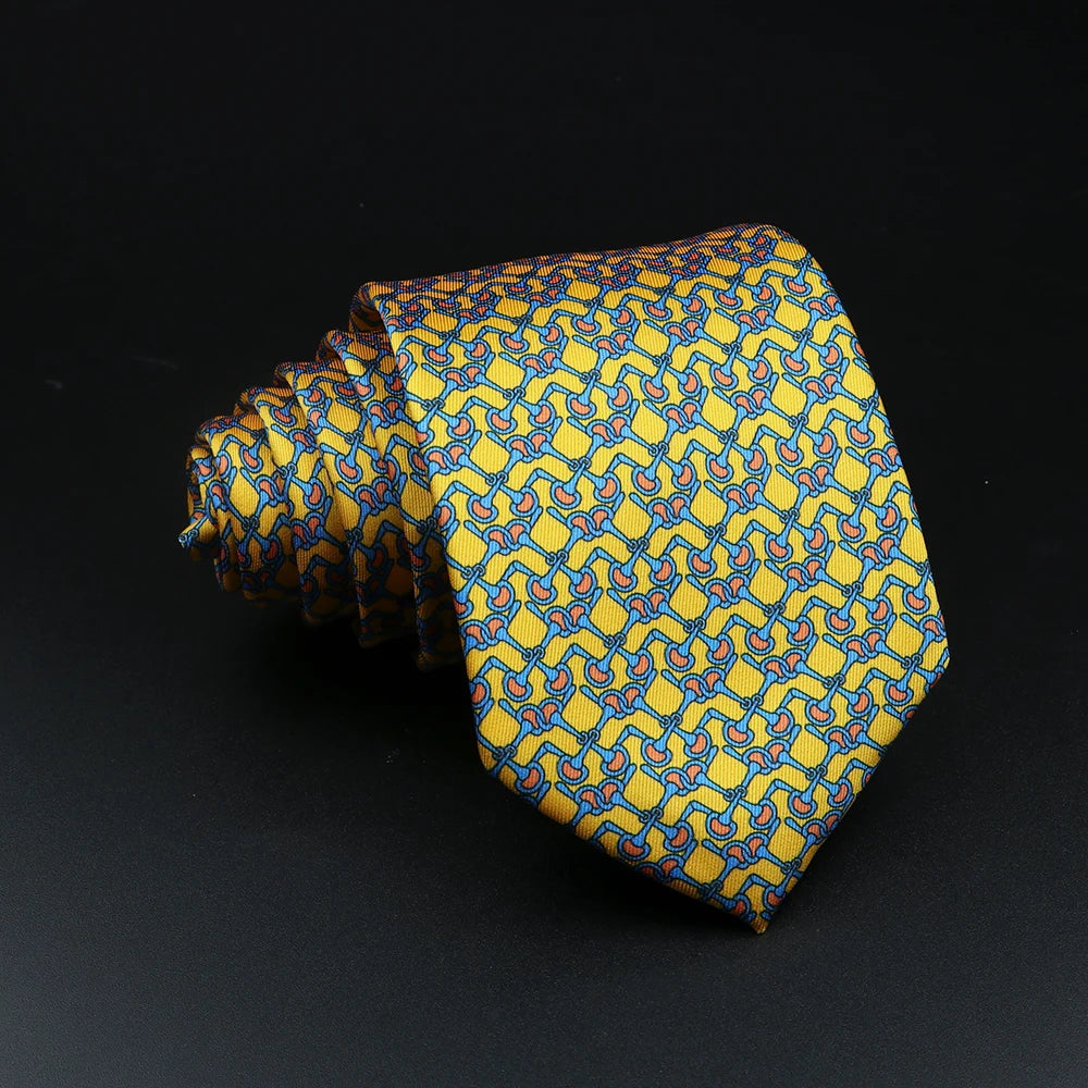 51 Styles Men's Silk Ties Jacquard Striped Plaid Floral Necktie Accessories Daily Wear Shirt Suit Cravat Wedding Party Gift
