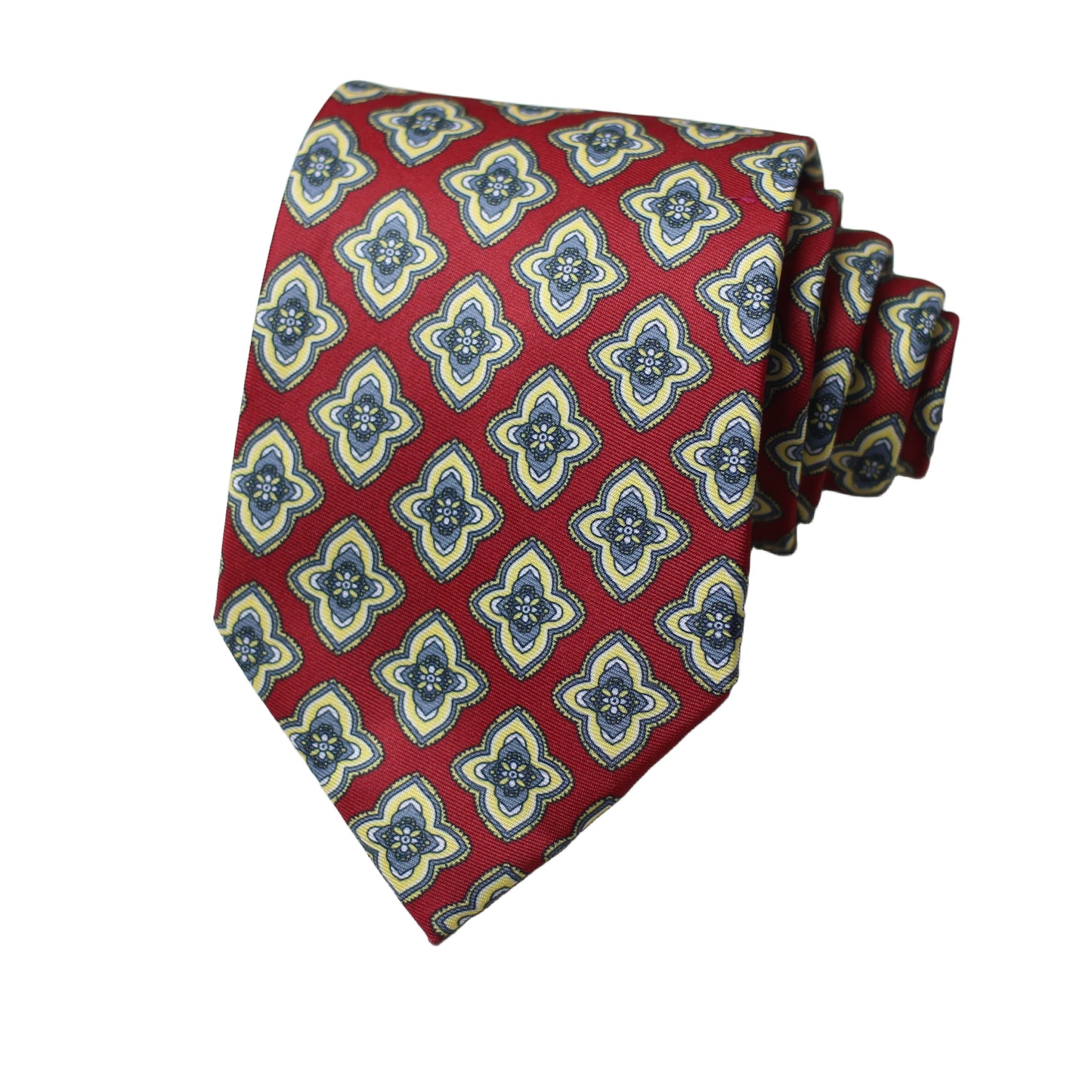 Luxury Men’s Silk Geometric Necktie for Business, Weddings & Formal Events