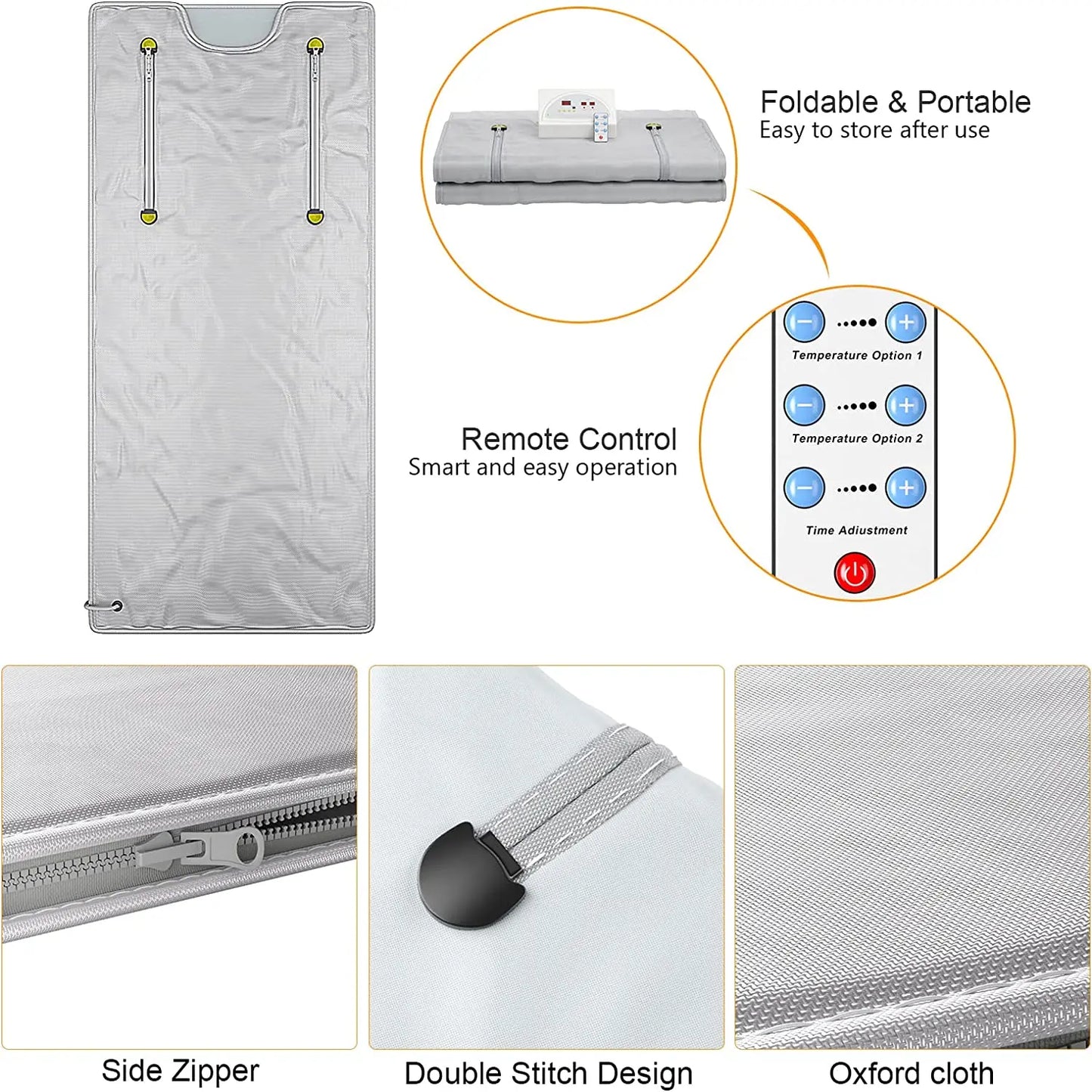 Premium 2 Zone Infrared Sauna Blanket.Portable Home Detox & Relaxation Wrap