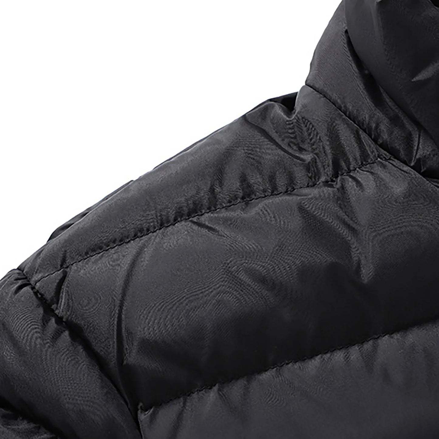 Men’s Thickened Winter Puffer Jacket Lightweight Warm Cotton Coat