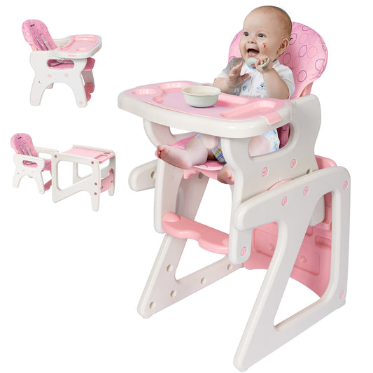 High Chair, Adjustable Baby Eating Chair for Babies and Toddlers, Convertible Baby Seat for 6 Months to 3 Years Highchairs