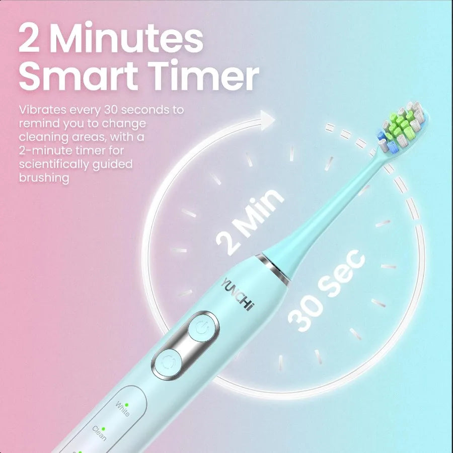 Electric Toothbrush for Adults and 8 Brush Heads5 Modes55 Days Rechargeable Battery Life44000 VPM Motor2 Minute Smart Timer IPX