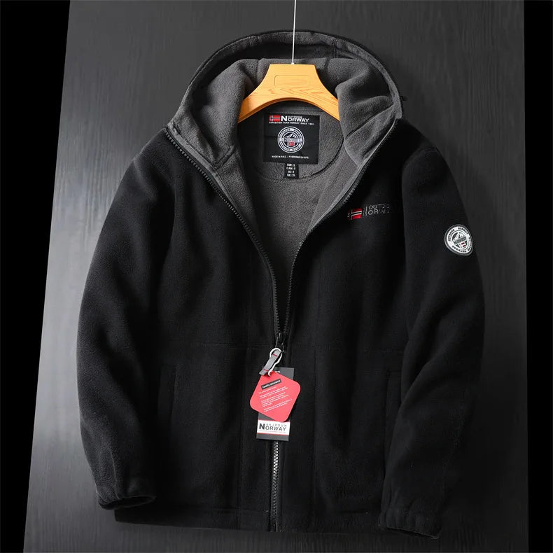 Men’s Premium Winter Fleece Hooded Wool Jacket