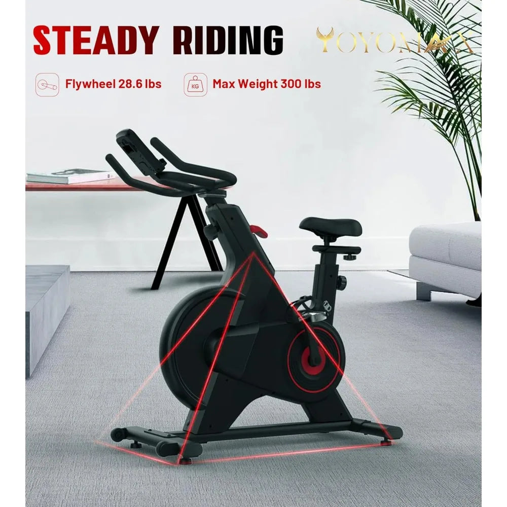 Exercise Bike, Stationary Bicycle, Indoor Cycling Bike/Magnetic Stationary Bike - Fitness Stationary Bicycle Machine with Comfo
