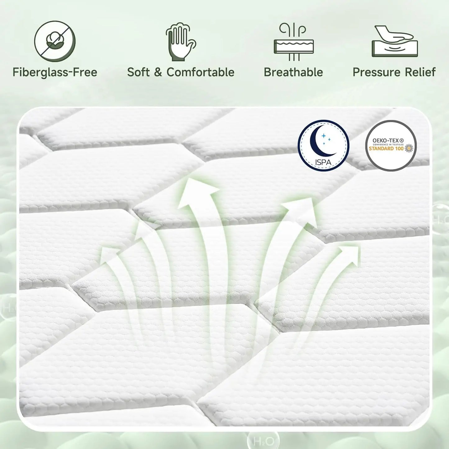 Queen Mattress 12 Inch Ultra Comfort Hybrid Foam Mattresses Queen Size with Independent Pocket Springs Mattress in a Box Pressur
