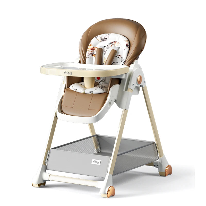 7-in-1 Convertible Baby High Chair with Adjustable Tray & Foldable Design