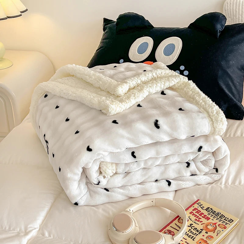 Luxury Soft Plaid Sherpa Fleece Blanket . Cozy Warm Throw for Sofa, Bed & Dorm Room